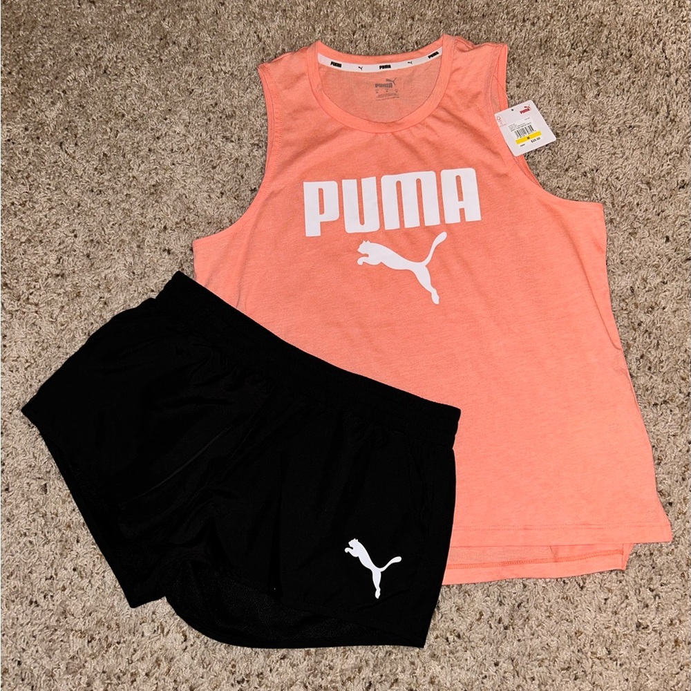 PUMA Shorts and Tank Set Size Medium